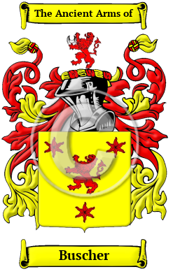 Buscher Family Crest Download (JPG) Heritage Series - 600 DPI