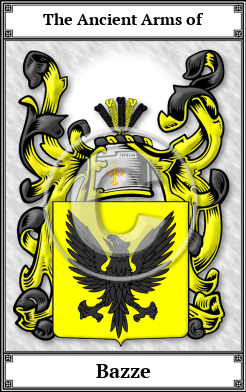 Bazze Family Crest Download (JPG)  Book Plated - 150 DPI