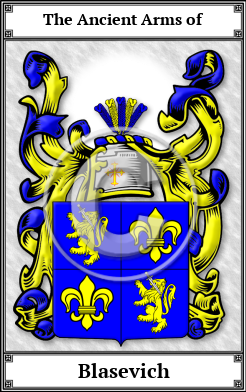 Blasevich Family Crest Download (JPG)  Book Plated - 150 DPI