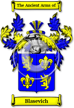 Blasevich Family Crest Download (jpg) Legacy Series - 150 DPI