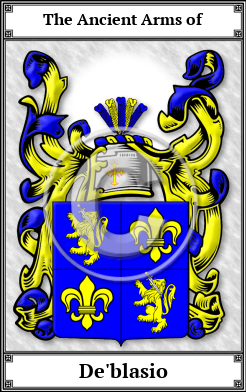 De'blasio Family Crest Download (JPG) Book Plated - 600 DPI