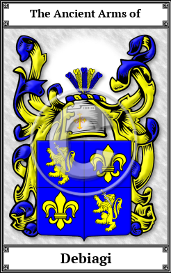 Debiagi Family Crest Download (JPG)  Book Plated - 150 DPI