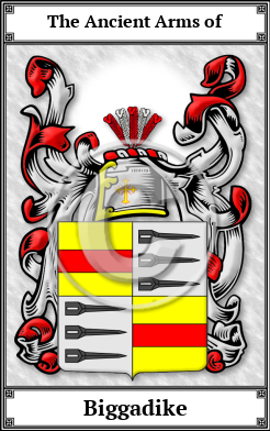 Biggadike Family Crest Download (JPG)  Book Plated - 150 DPI