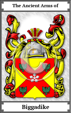 Biggadike Family Crest Download (JPG)  Book Plated - 150 DPI