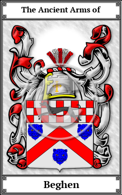 Beghen Family Crest Download (JPG)  Book Plated - 150 DPI