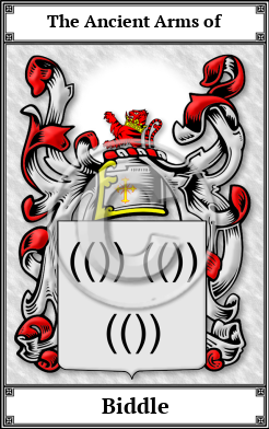 Biddle Family Crest Download (JPG) Book Plated - 600 DPI