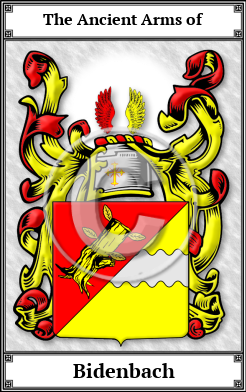 Bidenbach Family Crest Download (JPG)  Book Plated - 150 DPI