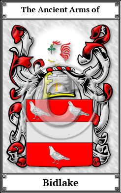 Bidlake Family Crest Download (JPG)  Book Plated - 150 DPI