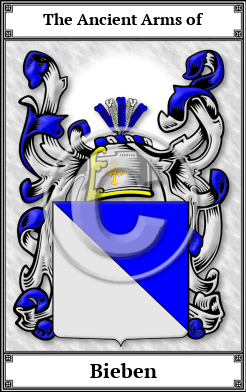 Bieben Family Crest Download (JPG) Book Plated - 600 DPI