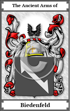 Biedenfeld Family Crest Download (JPG) Book Plated - 600 DPI