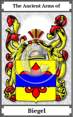 Biegel Family Crest Download (JPG) Book Plated - 600 DPI