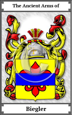 Biegler Family Crest Download (JPG)  Book Plated - 150 DPI