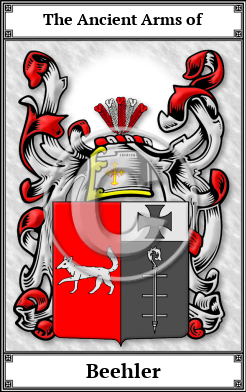 Beehler Family Crest Download (JPG)  Book Plated - 150 DPI