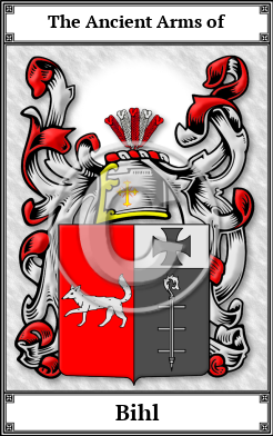 Bihl Family Crest Download (JPG)  Book Plated - 150 DPI