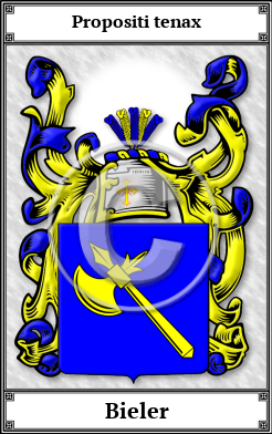 Bieler Family Crest Download (JPG)  Book Plated - 150 DPI