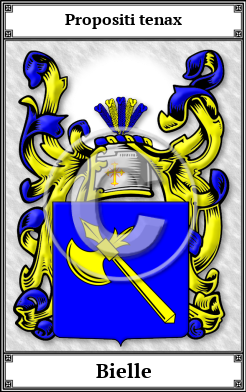 Bielle Family Crest Download (JPG) Book Plated - 600 DPI