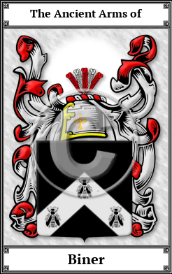 Biner Family Crest Download (JPG)  Book Plated - 150 DPI