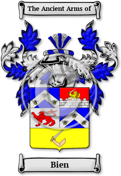 Bien Family Crest Download (jpg) Legacy Series - 150 DPI