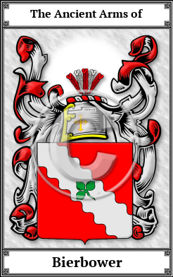 Bierbower Family Crest Download (JPG)  Book Plated - 150 DPI