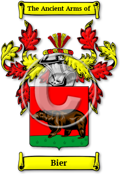 Bier Family Crest Download (jpg) Legacy Series - 150 DPI