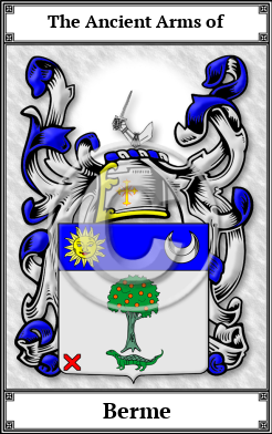 Berme Family Crest Download (JPG)  Book Plated - 150 DPI