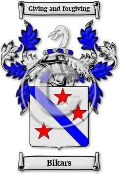 Bikars Family Crest Download (jpg) Legacy Series - 150 DPI