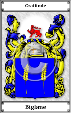Biglane Family Crest Download (JPG) Book Plated - 600 DPI