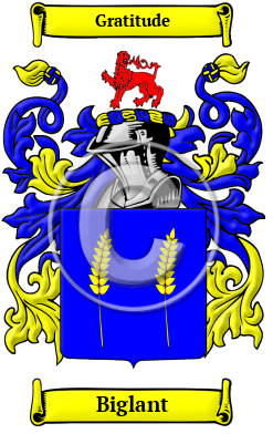 Biglant Family Crest/Coat of Arms