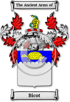 Bicot Family Crest Download (jpg) Legacy Series - 150 DPI