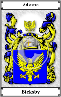 Bicksby Family Crest Download (JPG)  Book Plated - 150 DPI