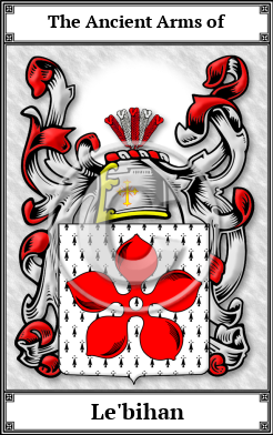 Le'bihan Family Crest Download (JPG)  Book Plated - 150 DPI