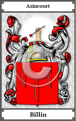 Billin Family Crest Download (JPG)  Book Plated - 150 DPI