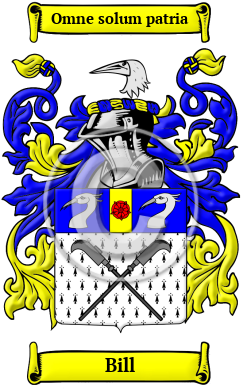 Bill Family Crest Download (JPG) Heritage Series - 600 DPI