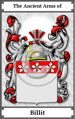 Billit Family Crest Download (JPG)  Book Plated - 150 DPI