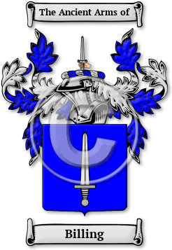 Billing Family Crest Download (jpg) Legacy Series - 150 DPI