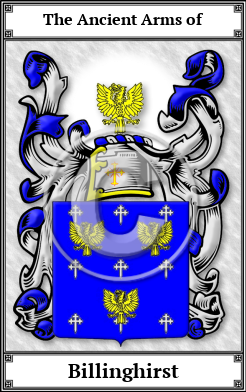 Billinghirst Family Crest Download (JPG)  Book Plated - 150 DPI