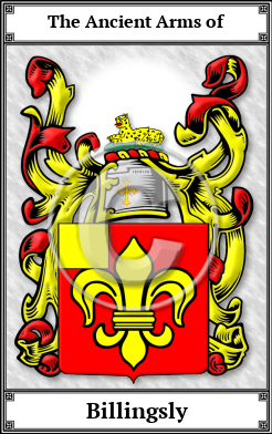 Billingsly Family Crest Download (JPG) Book Plated - 600 DPI