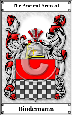 Bindermann Family Crest Download (JPG)  Book Plated - 150 DPI