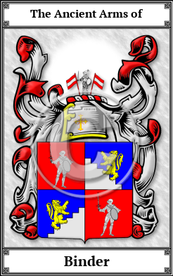 Binder Family Crest Download (JPG) Book Plated - 600 DPI