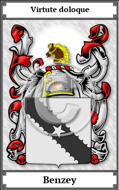 Benzey Family Crest Download (JPG) Book Plated - 600 DPI