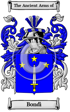 Bondì Family Crest Download (JPG) Heritage Series - 300 DPI