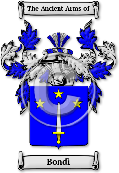Bondì Family Crest Download (jpg) Legacy Series - 150 DPI