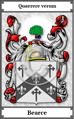 Bearce Family Crest Download (JPG)  Book Plated - 150 DPI