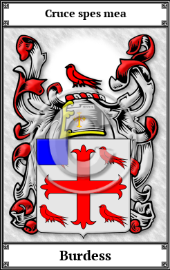 Burdess Family Crest Download (JPG)  Book Plated - 150 DPI