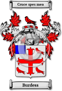 Burdess Family Crest Download (jpg) Legacy Series - 150 DPI