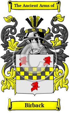 Birback Family Crest/Coat of Arms