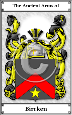 Bircken Family Crest Download (JPG) Book Plated - 600 DPI
