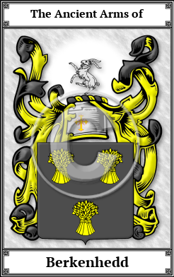 Berkenhedd Family Crest Download (JPG)  Book Plated - 150 DPI