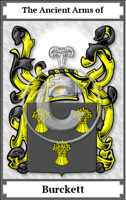 Burckett Family Crest Download (JPG)  Book Plated - 150 DPI
