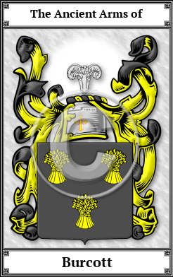 Burcott Family Crest Download (JPG)  Book Plated - 150 DPI